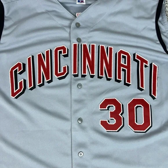 Vintage Cincinnati Reds Jersey Men 52 Sleeveless Russell Ken Griffey Jr Baseball - Picture 2 of 9
